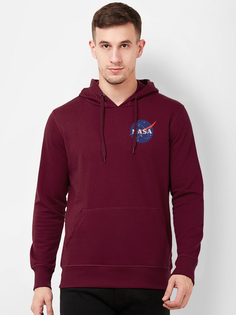 Maroon nasa hoodie Clearance
