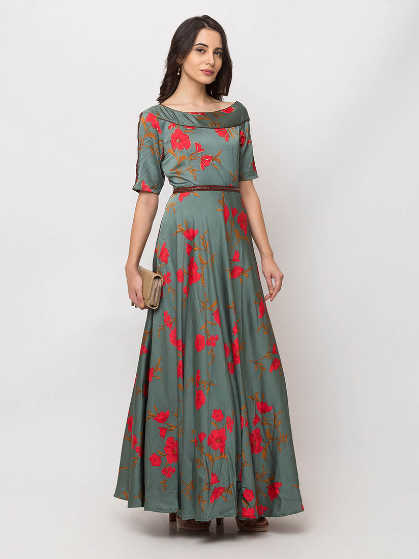 Printed gown online Clearance