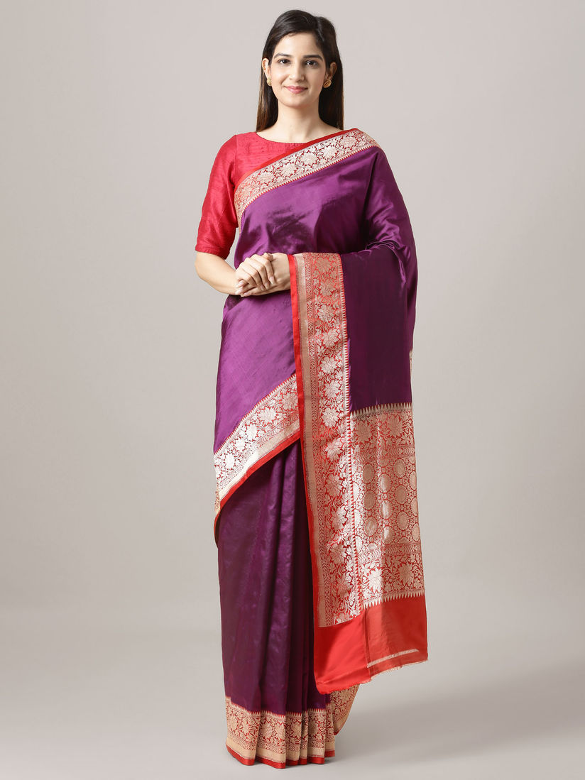 Taneira Sarees Buy Taneira Purple Solid Silk Banarasi Saree With Unstitched Blouse Online Nykaa Fashion Ver attack on titan online. taneira purple solid silk banarasi saree with unstitched blouse