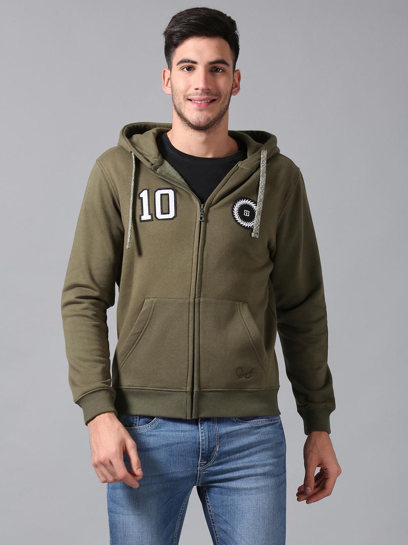 slim fit grey hoodie
