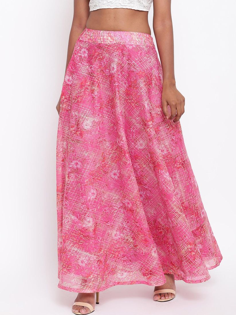 Pink organza skirt clearance