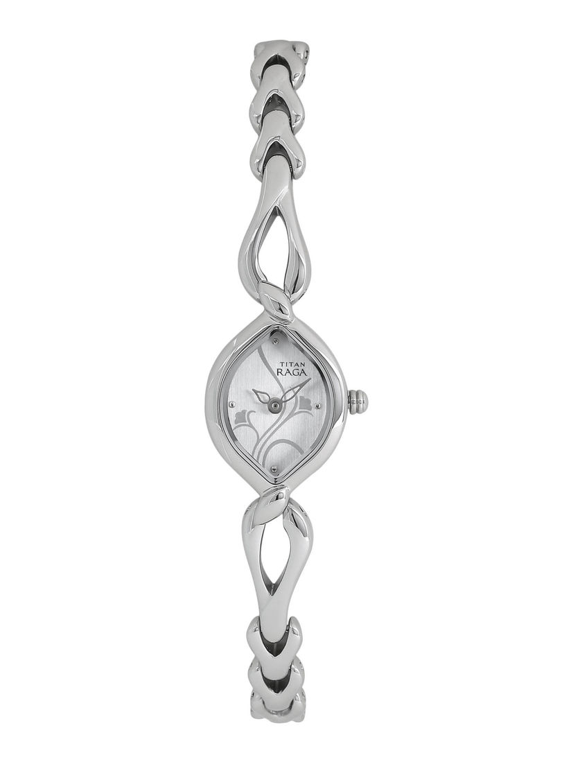 titan watch silver chain