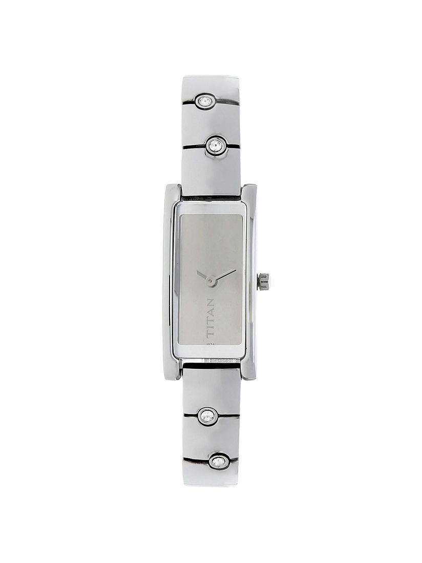 titan silver watch