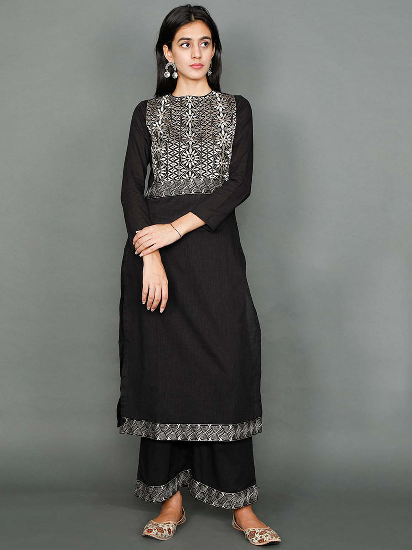black floral kurtis