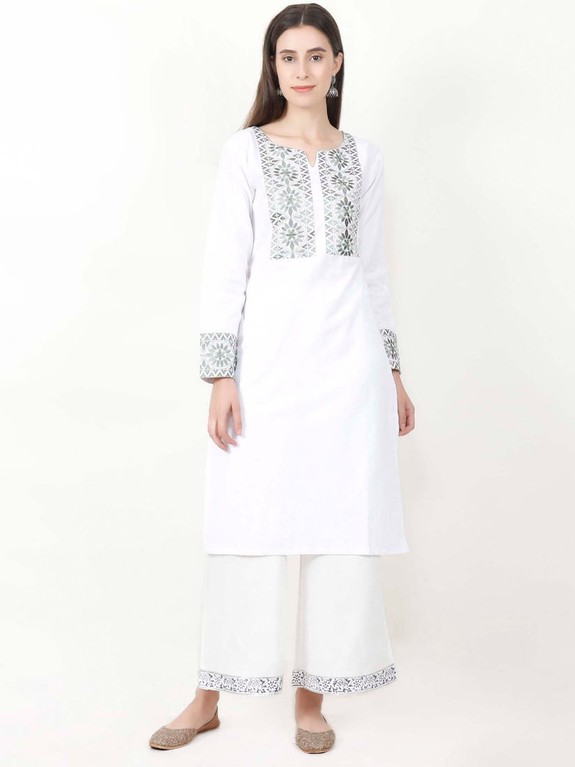 Embroidered kurta online clearance