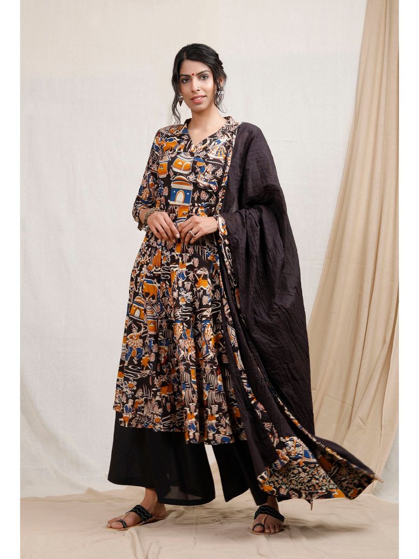 Kalamkari salwar dupatta set clearance
