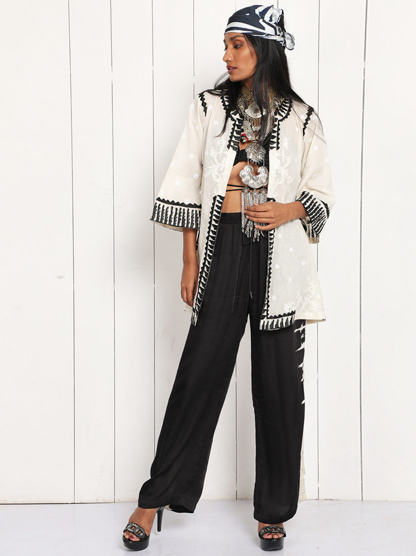 embroidered cape jacket