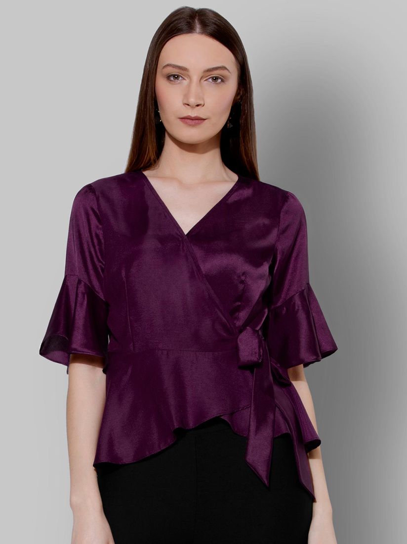 plum peplum top