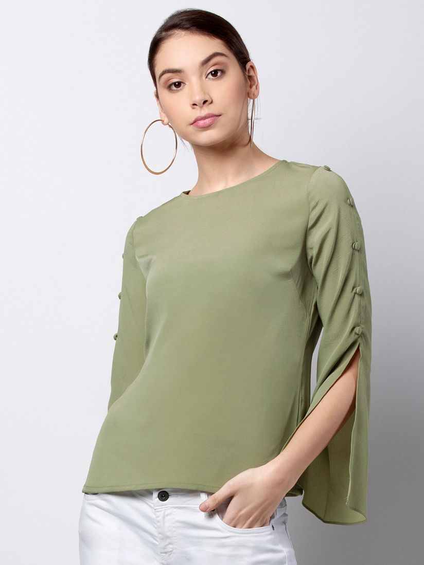 slit sleeve blouse