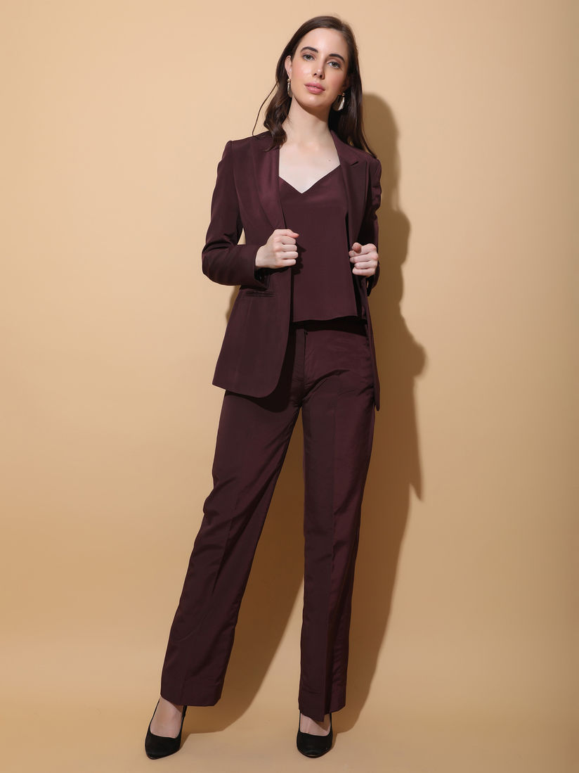 wine blazer womens