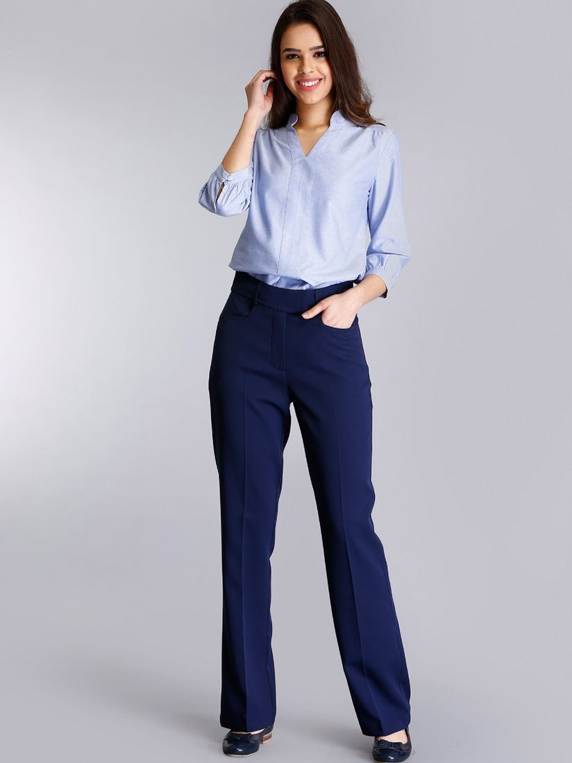 navy blue evening pants