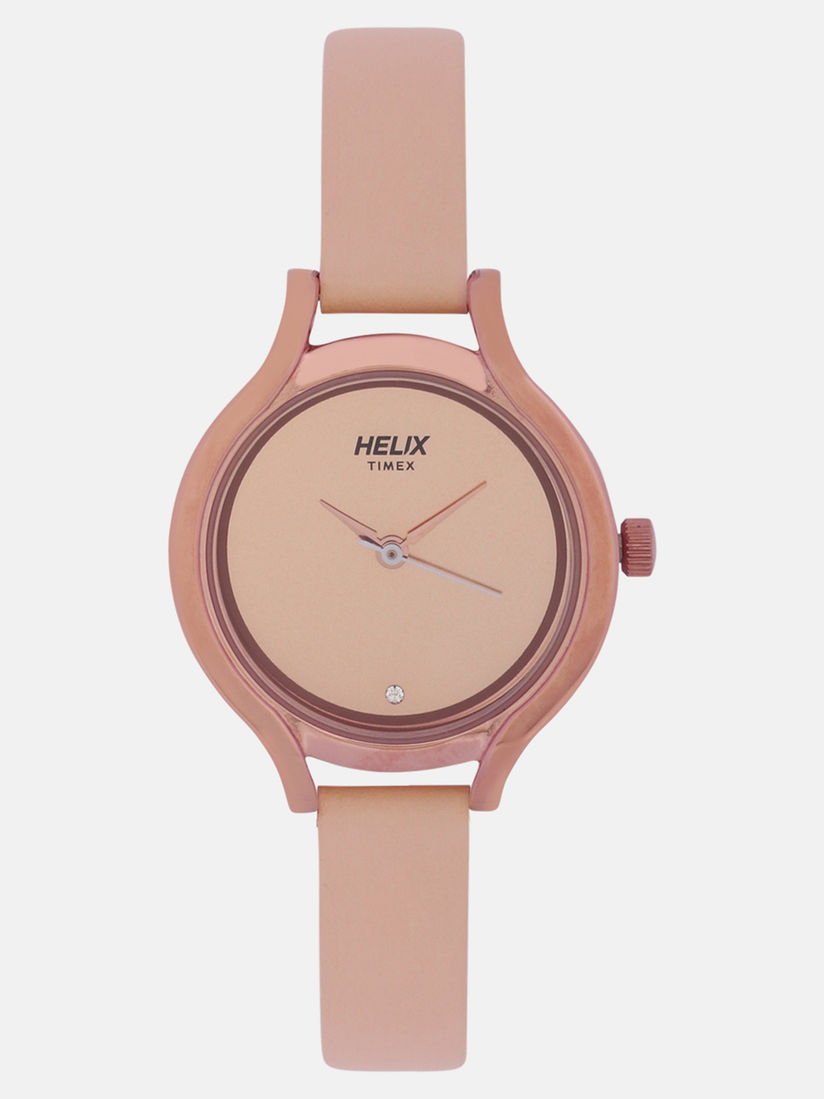 timex helix rose gold