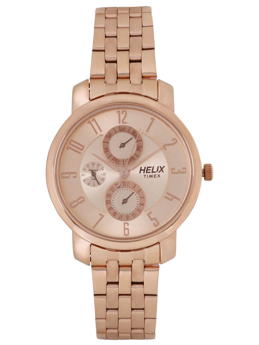 timex helix rose gold