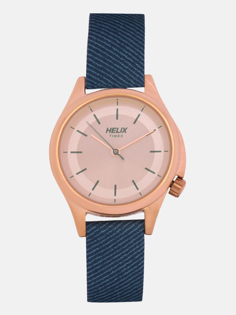 timex helix rose gold