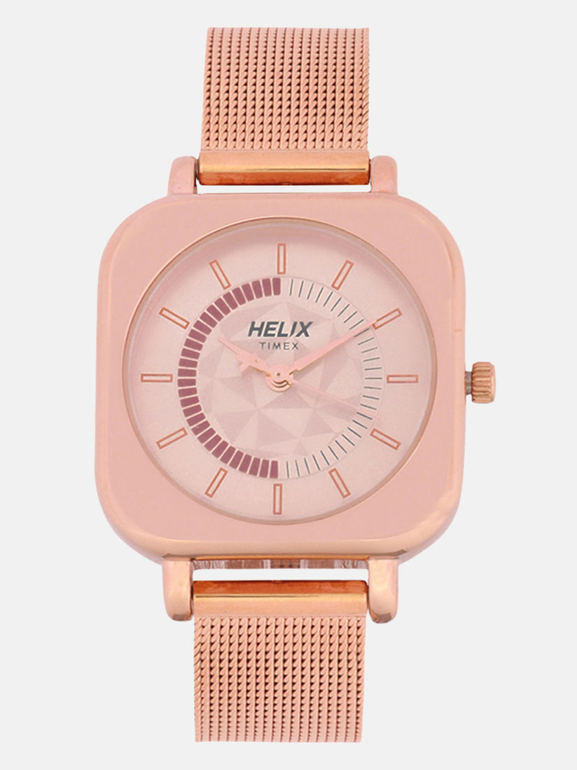 timex helix rose gold