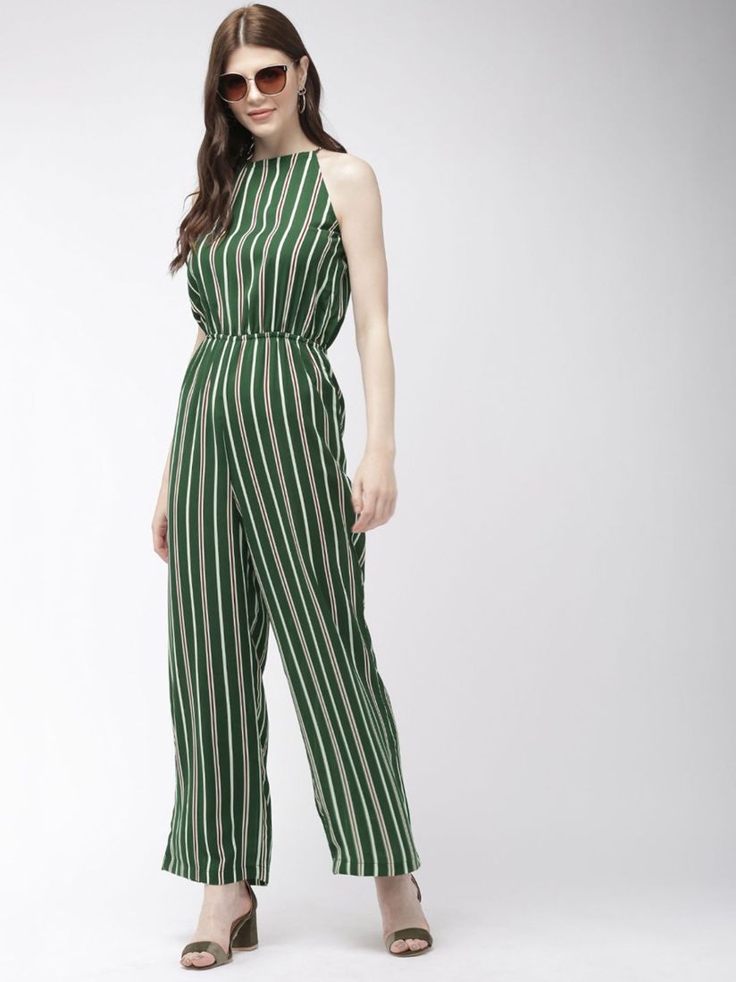 striped jumpsuit dress