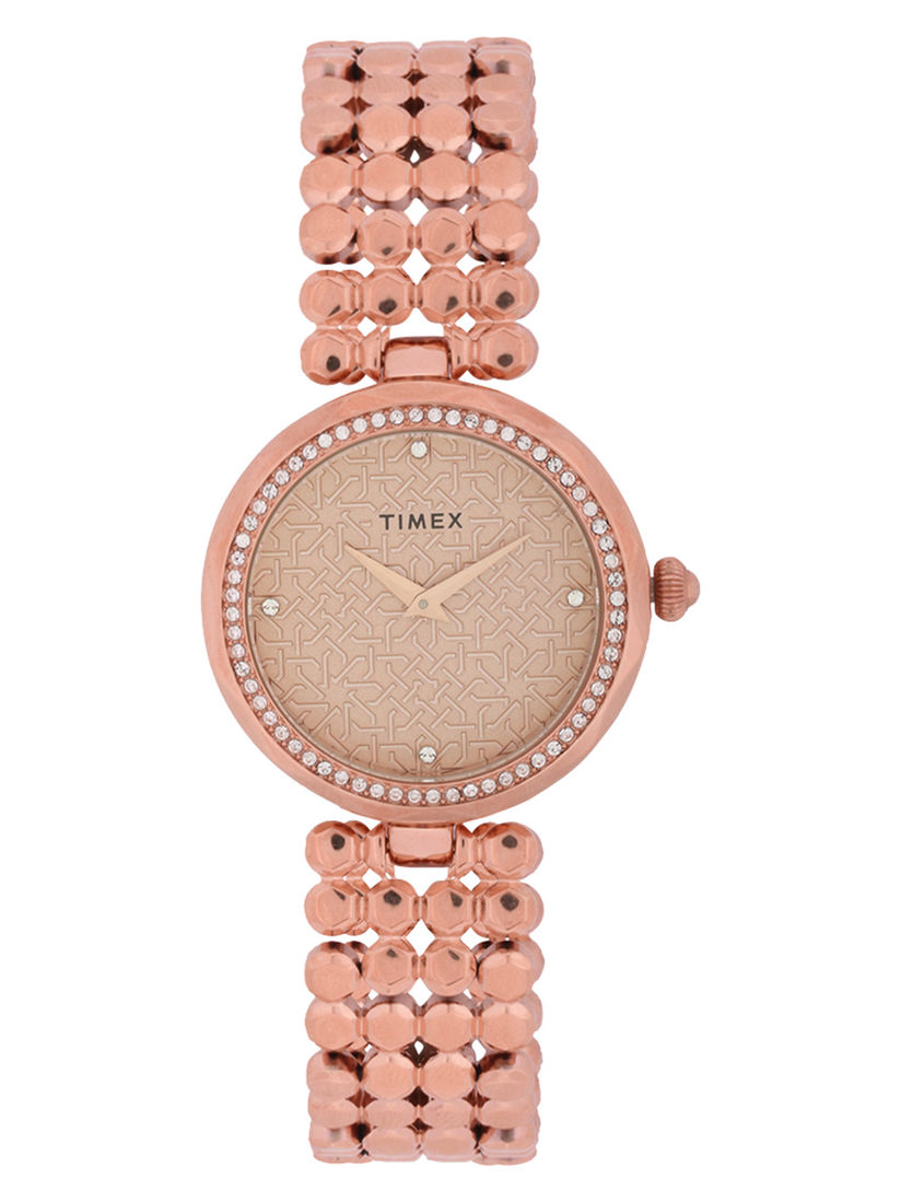 timex rose gold women's watch tw000w208