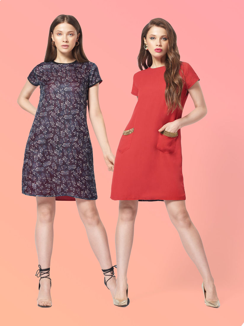 red one piece dress online