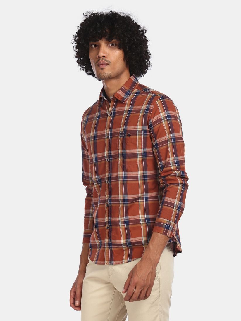 us polo checked shirts