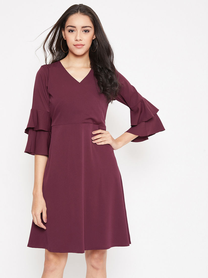 bell sleeve skater dress