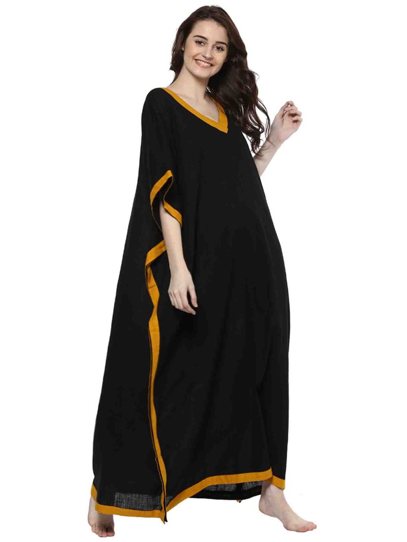 black kaftan dress