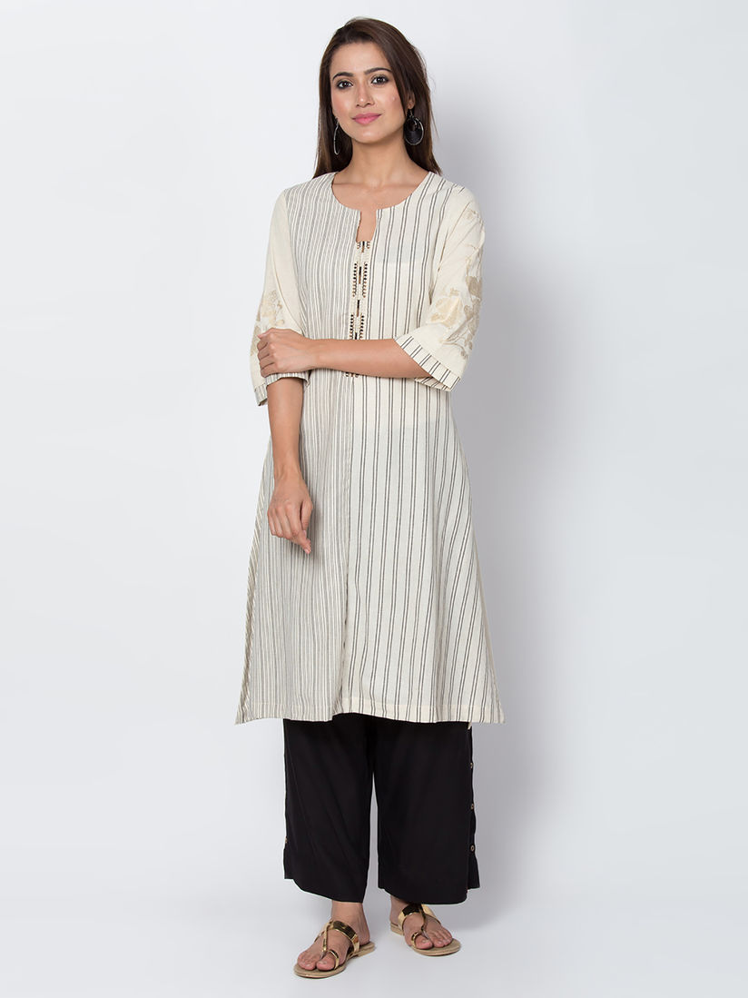 white aline kurta