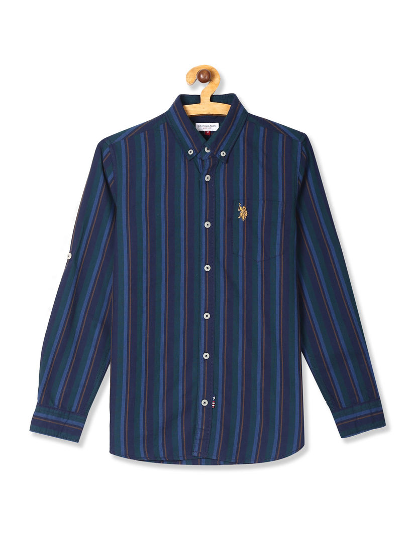 polo multi colored button down