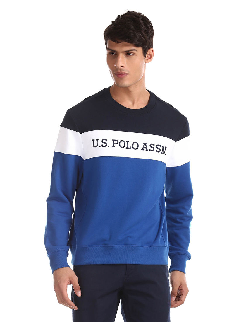polo color block sweatshirt