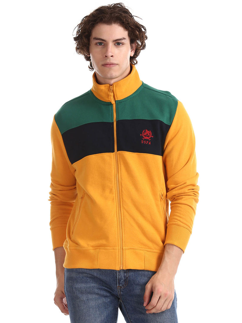 us polo yellow sweatshirt