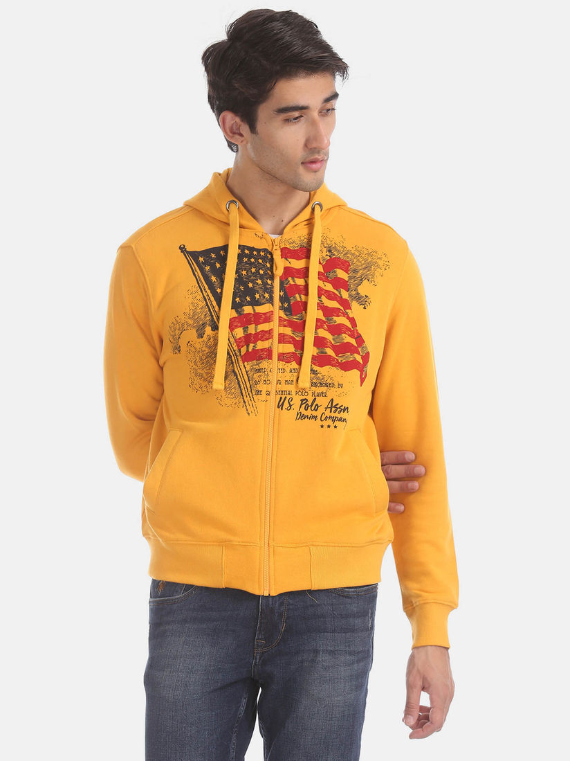 us polo yellow sweatshirt