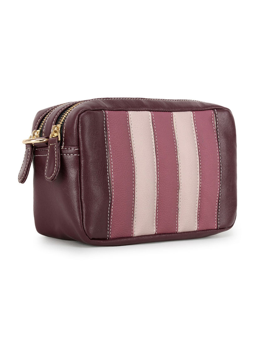 striped sling bag