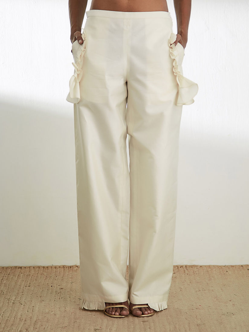 off white straight pants
