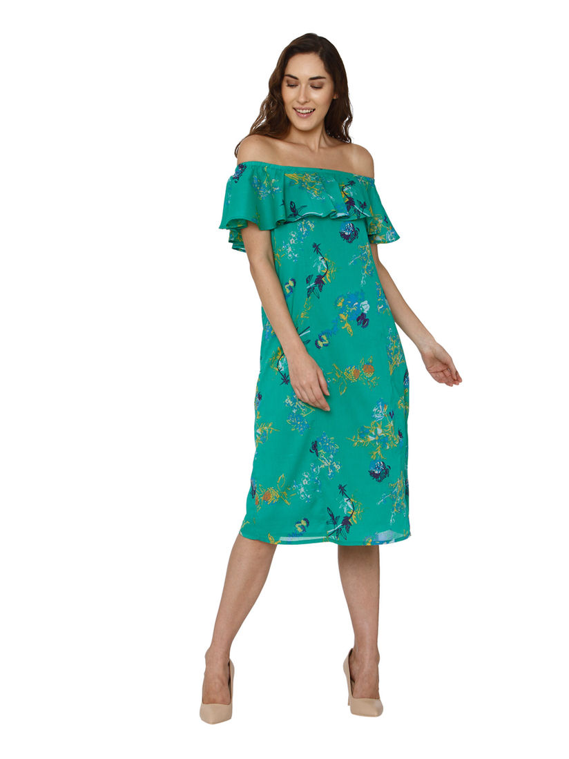 off shoulder straight dress
