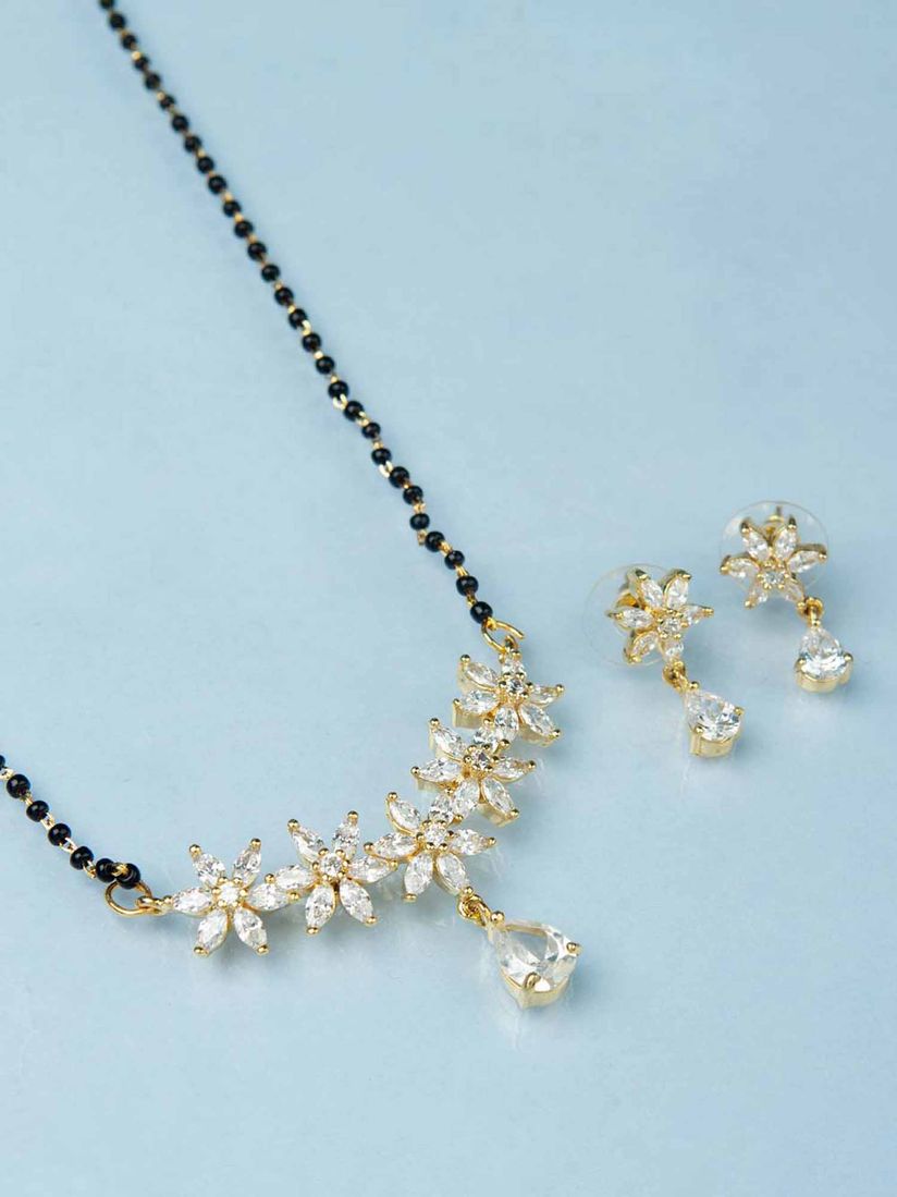 Voylla Jewellery Sets Buy Voylla Gold Plated Studded Mangalsutra With Earrings Online Nykaa Fashion Exclusive artificial mangalsutra designs online for women at low price. voylla gold plated studded mangalsutra with earrings
