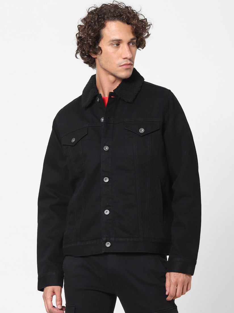 celio black jacket