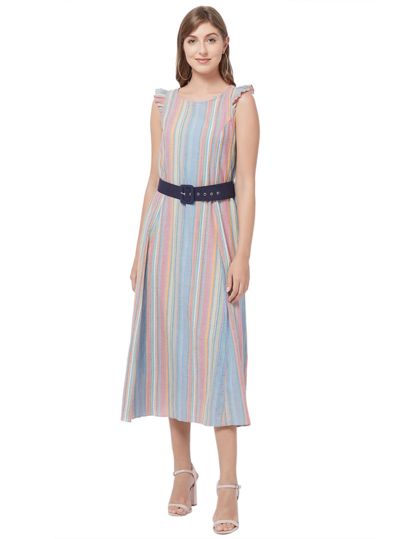 multi color stripe dress