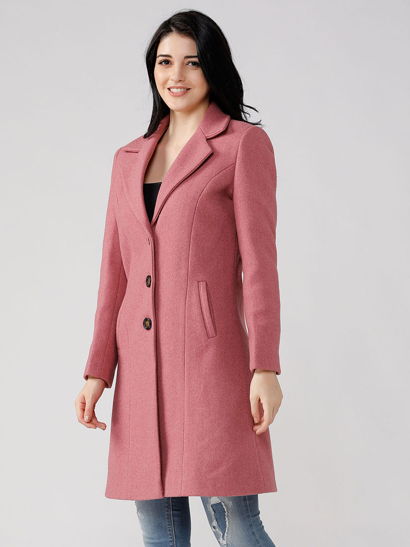 purple wool coat