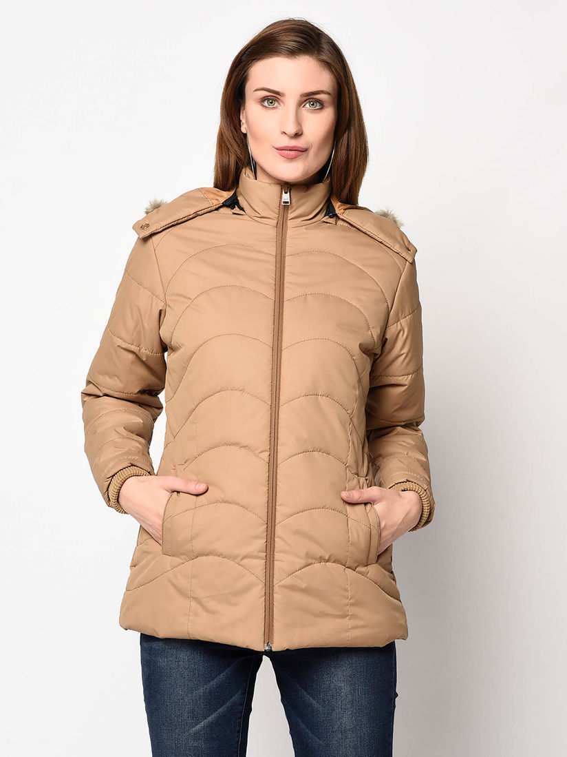beige bomber jacket womens