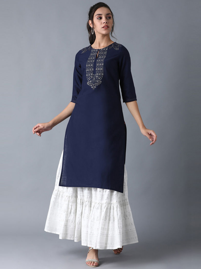 navy blue kurtis