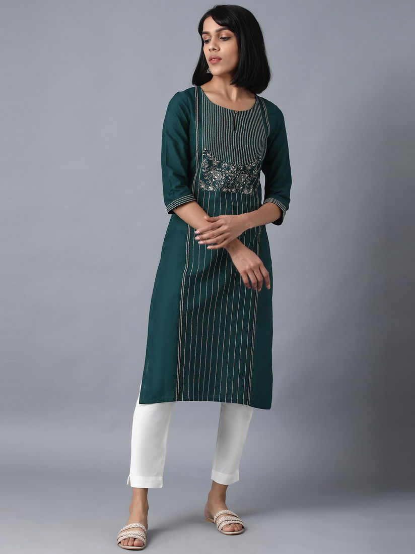 Dark green kurti matching leggings clearance