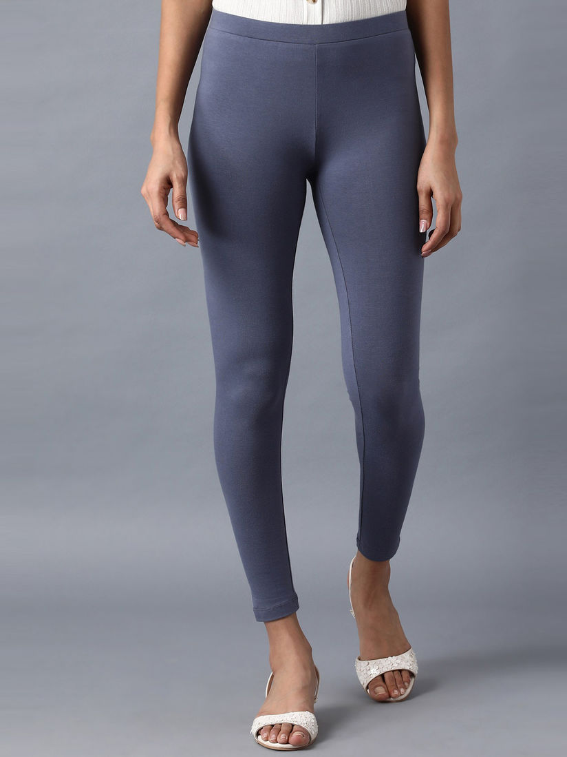 navy blue cotton leggings