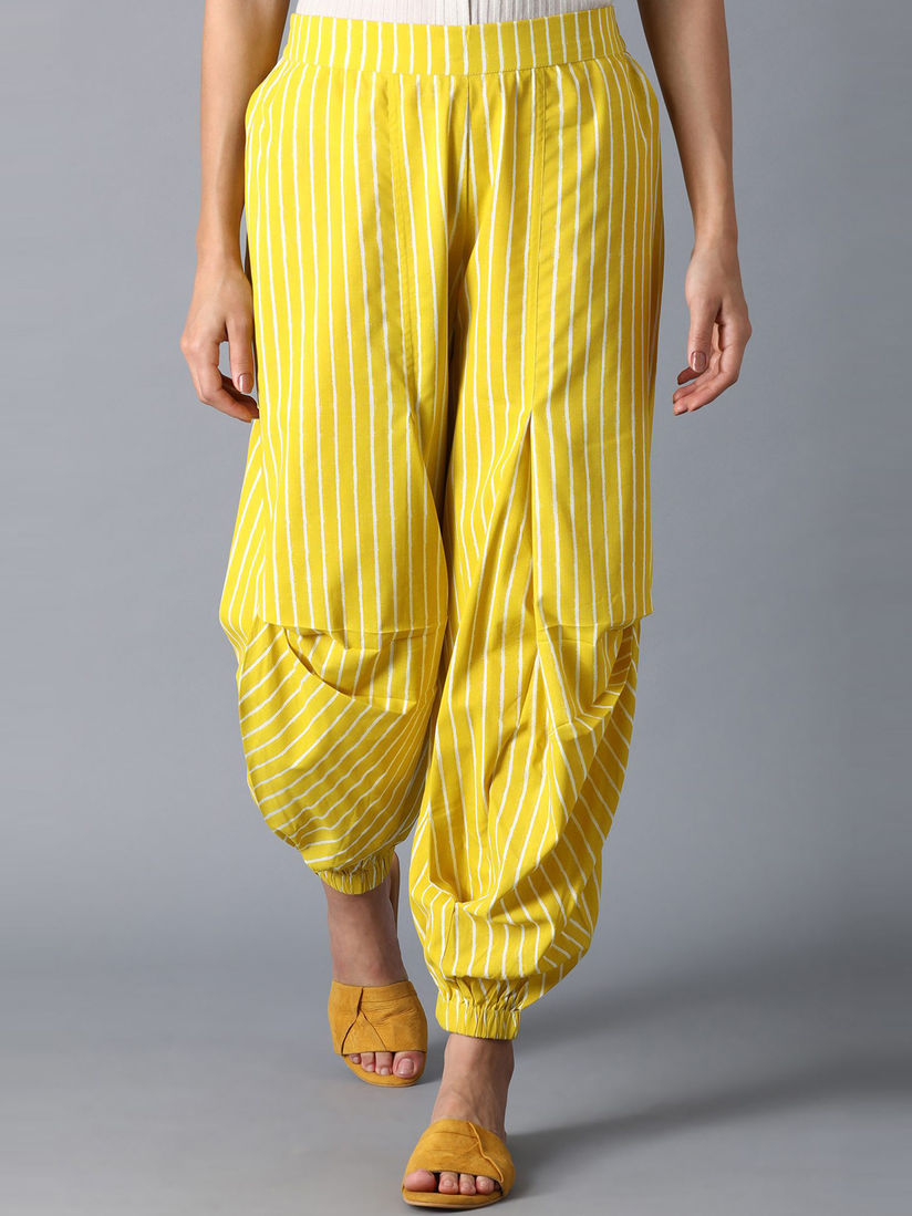 yellow striped pants