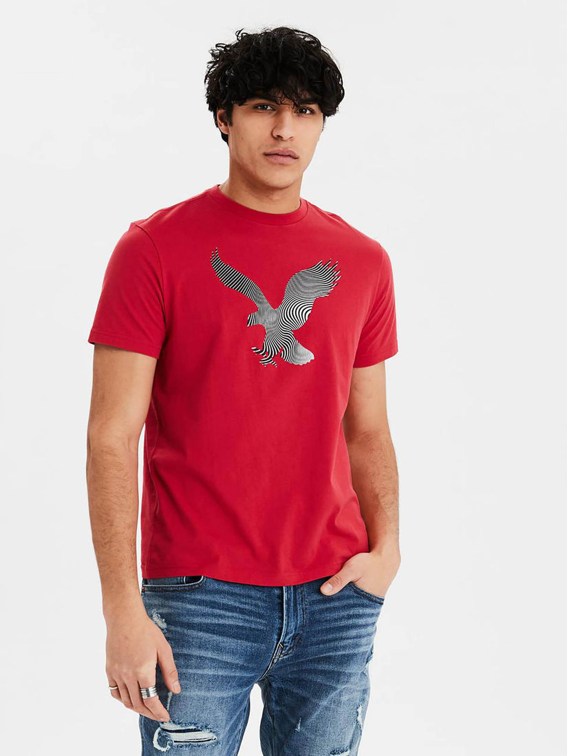 American eagle red t shirt clearance