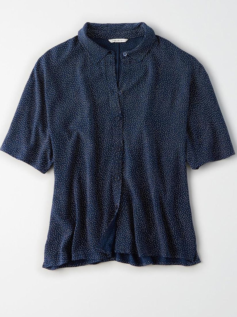 american eagle polka dot top