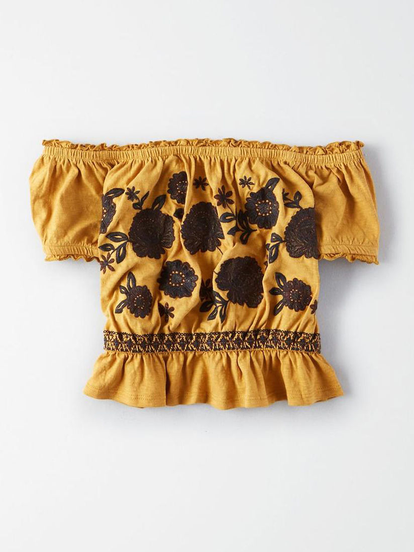 american eagle yellow crop top