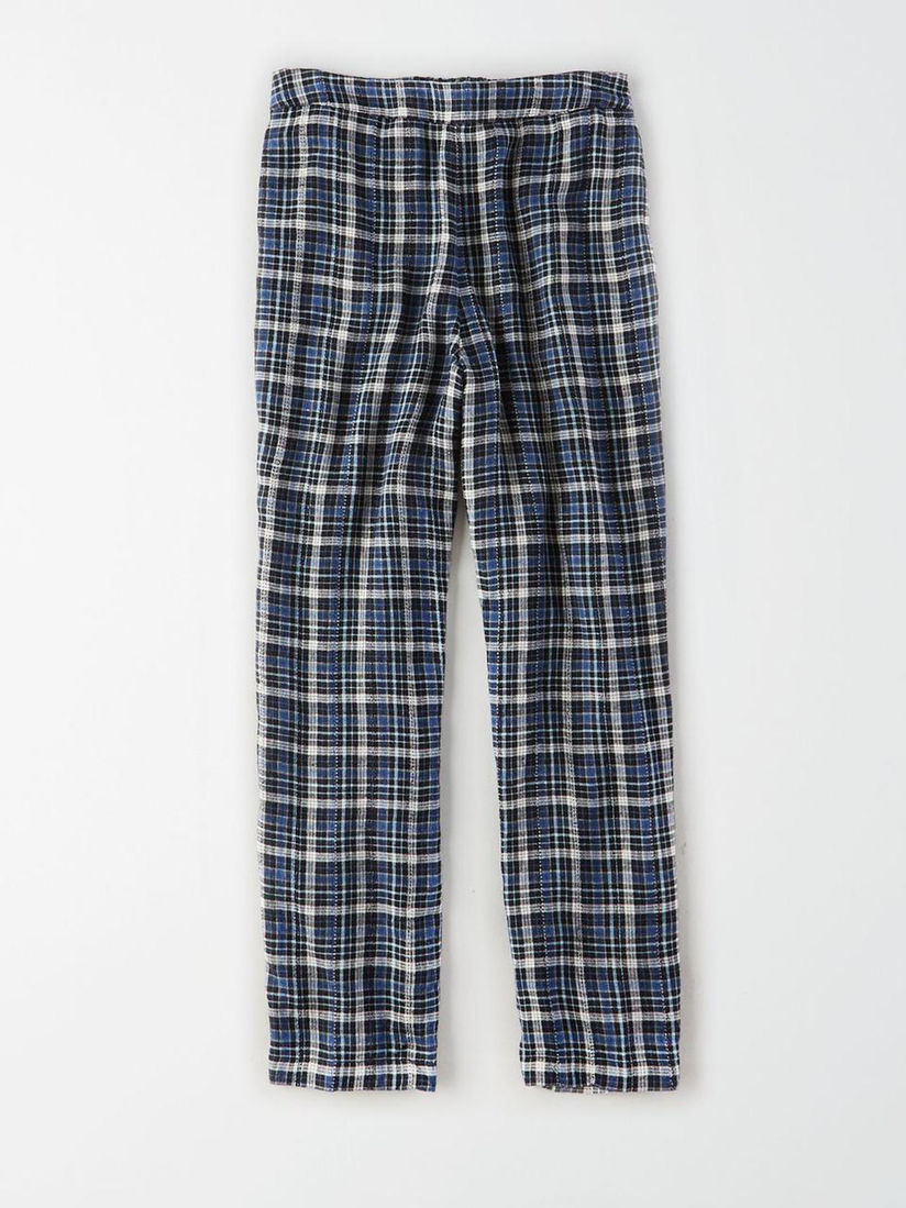 checkered pants blue