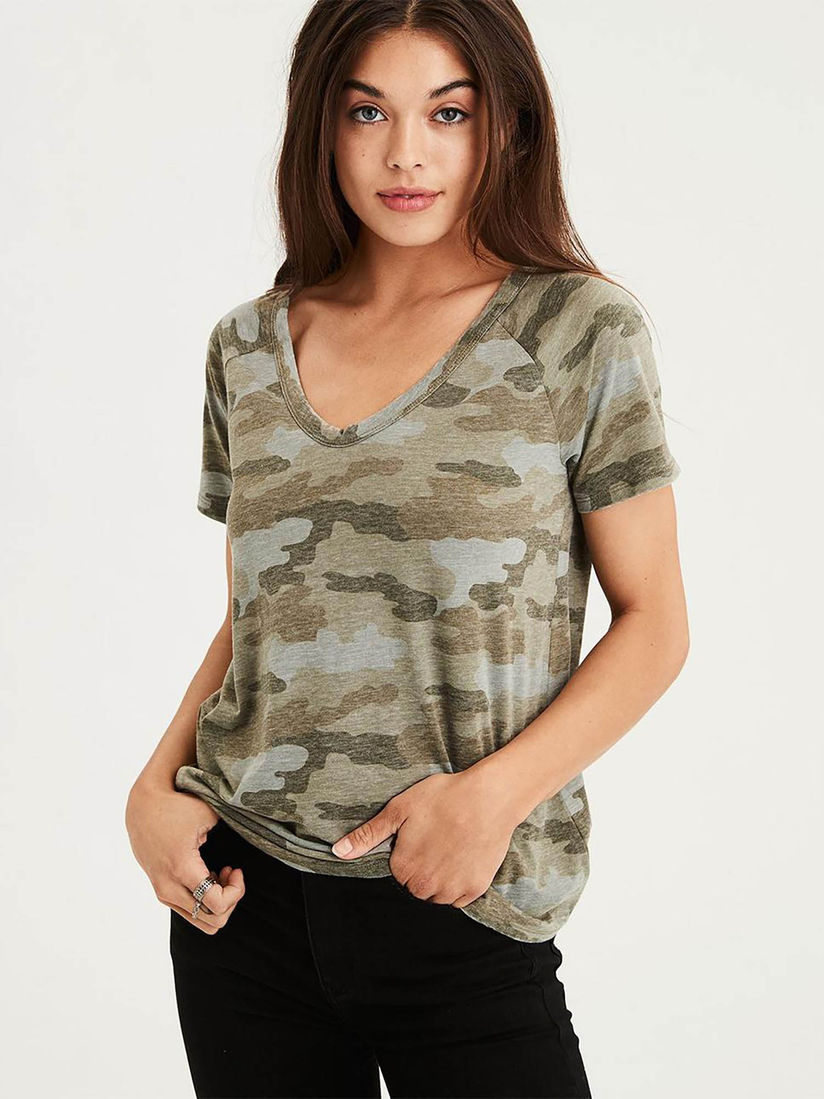 women's camo sweatshirt american eagle