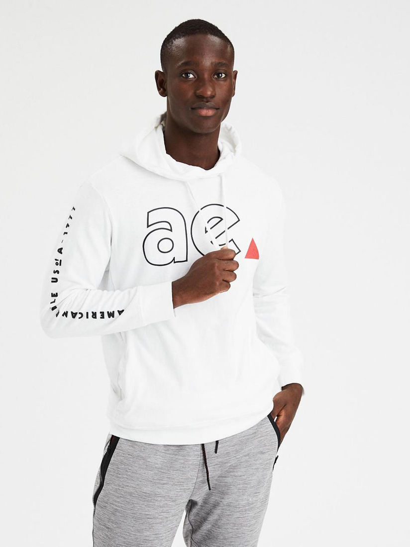 american eagle white hoodie