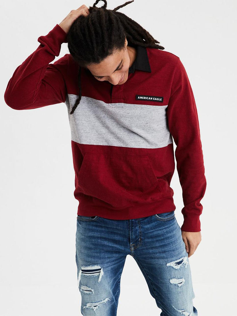 american eagle red t shirt