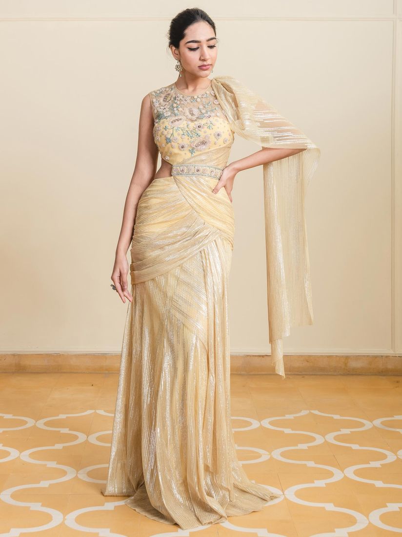 Yellow dress ethnic clearance